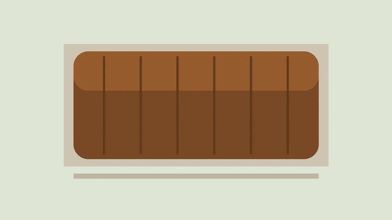 Demo illustration of a sliced loaf of banana bread